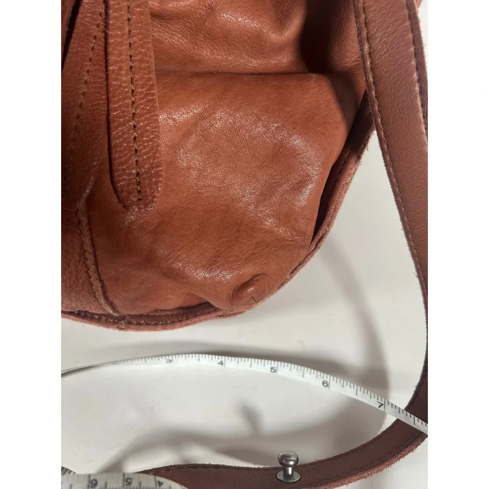 Liebeskind Berlin Cognac Brown Leather Satchel Crossbody Bag Handbag